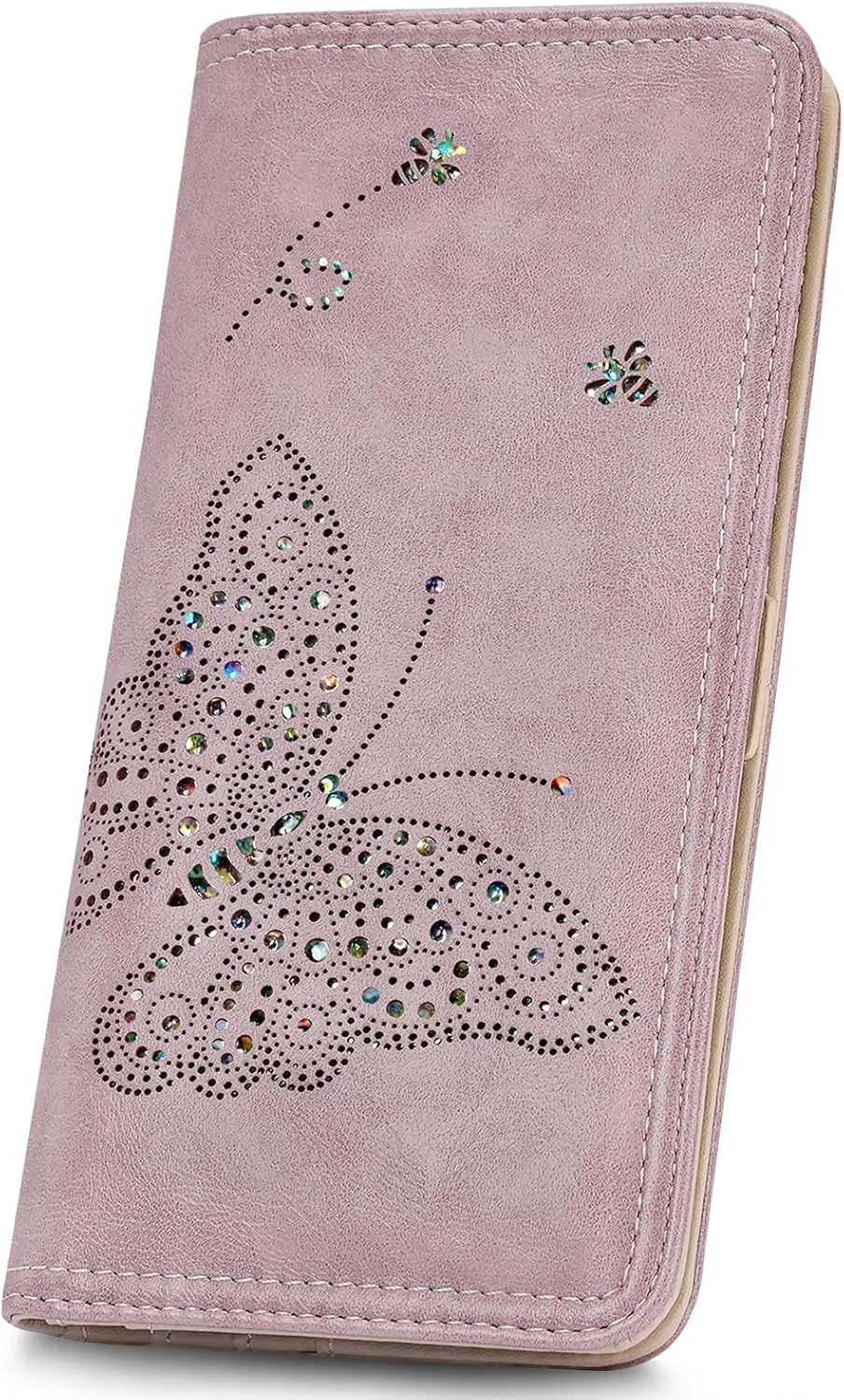 RFID Wallet Women Ultra Slim Thin Womens Wallet Compact Clutch Long Ladies Wallet for Women PURPLE