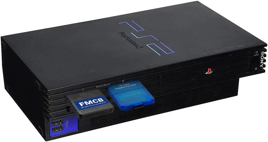 RGEEK PS2 MX4ISO TF Card Adapter with 128G TF and PS2 FMCB MX4ISO Archived Version Card for PS2 All Fat and Slim Consoles, PS2 Memory Card
