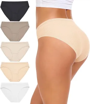 RHYFF Womens Underwear Breathable Mesh Bikini Panties Stay Fresh Ladies Panty Stretches Soft Hipster Briefs Travel Underpants