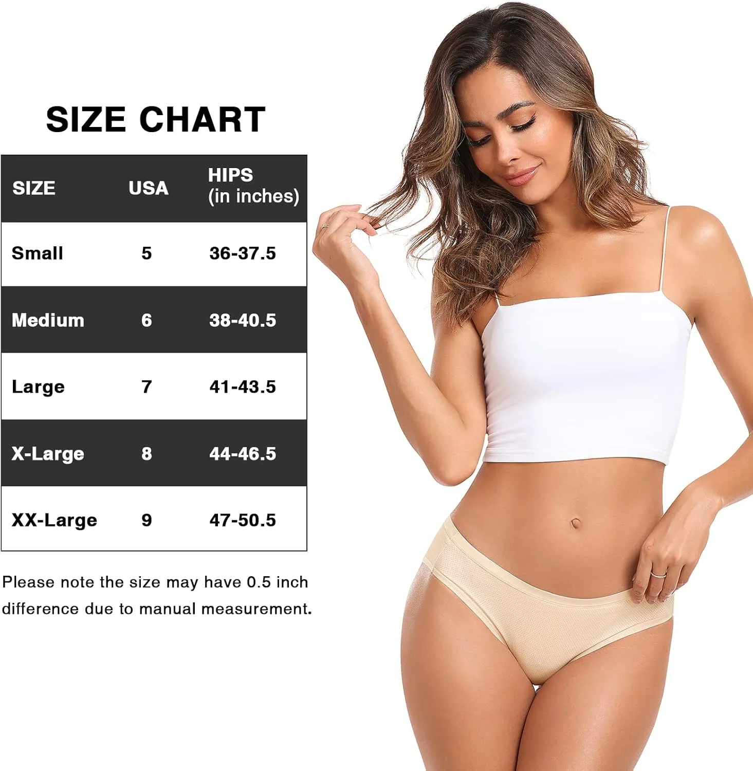 RHYFF Womens Underwear Breathable Mesh Bikini Panties Stay Fresh Ladies Panty Stretches Soft Hipster Briefs Travel Underpants