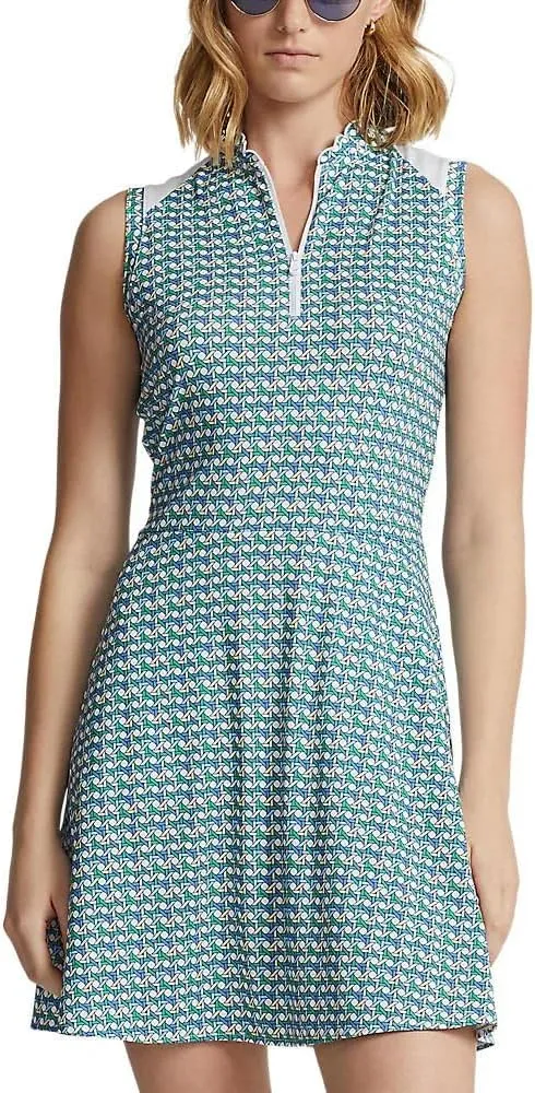 RLX Ralph Lauren Women's Sleeveless Spring Wick Golf & Tennis Dress Medium M Multi