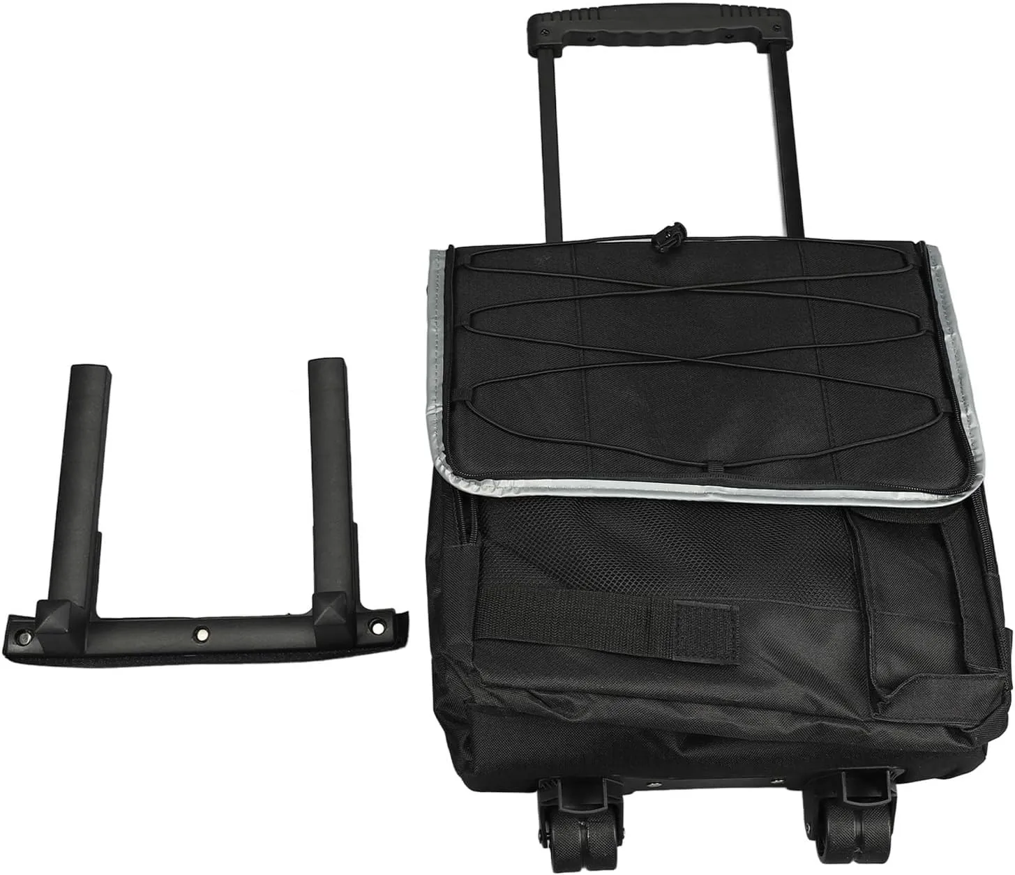 Rolling Cooler Bag Premium Waterproof Leakproof Insulated Food Storage Bag Camping Outdoor Picnic Black 43L