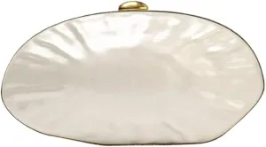 RomanticDesign Women Shell Shape Acrylic Clutch Shiny Marble Purse Wedding Prom Party Evening Handbag