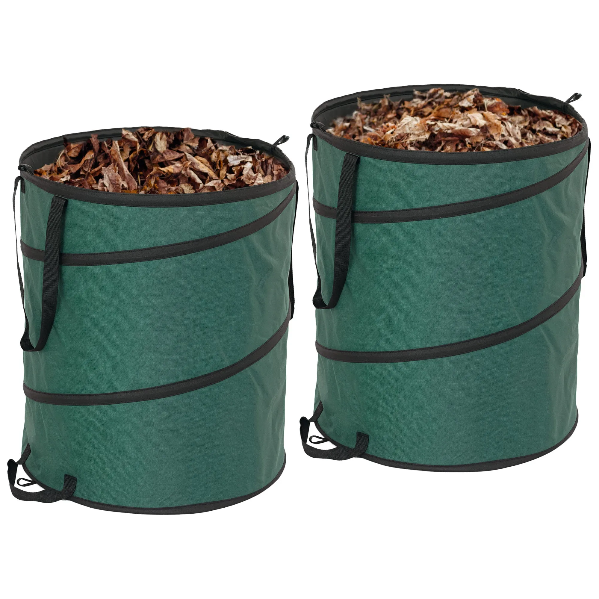 Rootz 2x160L Garden Waste Bags - Leaf Bags - Yard Cleanup Bags - Waterproof Oxford Fabric - Ø55 x 65H cm