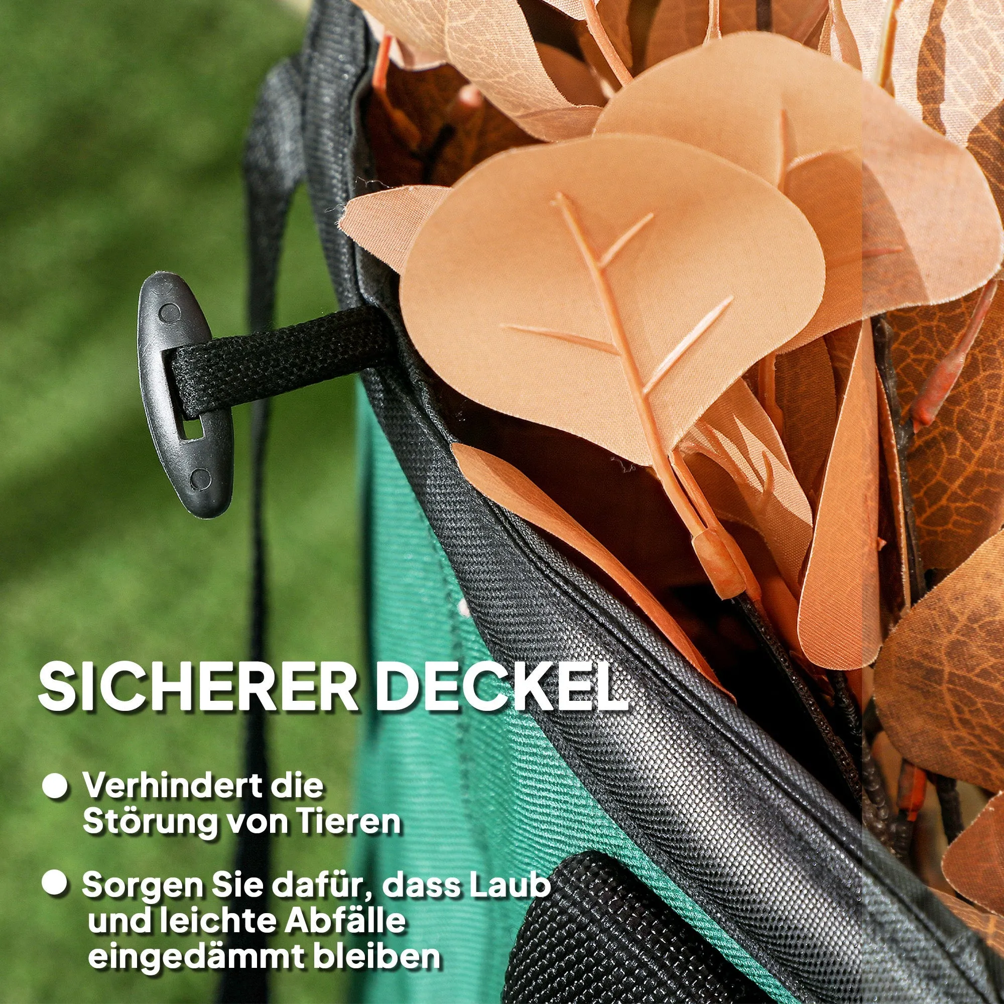 Rootz 2x160L Garden Waste Bags - Leaf Bags - Yard Cleanup Bags - Waterproof Oxford Fabric - Ø55 x 65H cm
