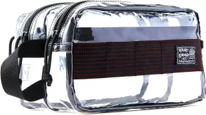 Rough Enough Clear Travel Toiletry Bag for Men Women Traveling Toiletries Essentials Shaving Hygiene Dopp Kit