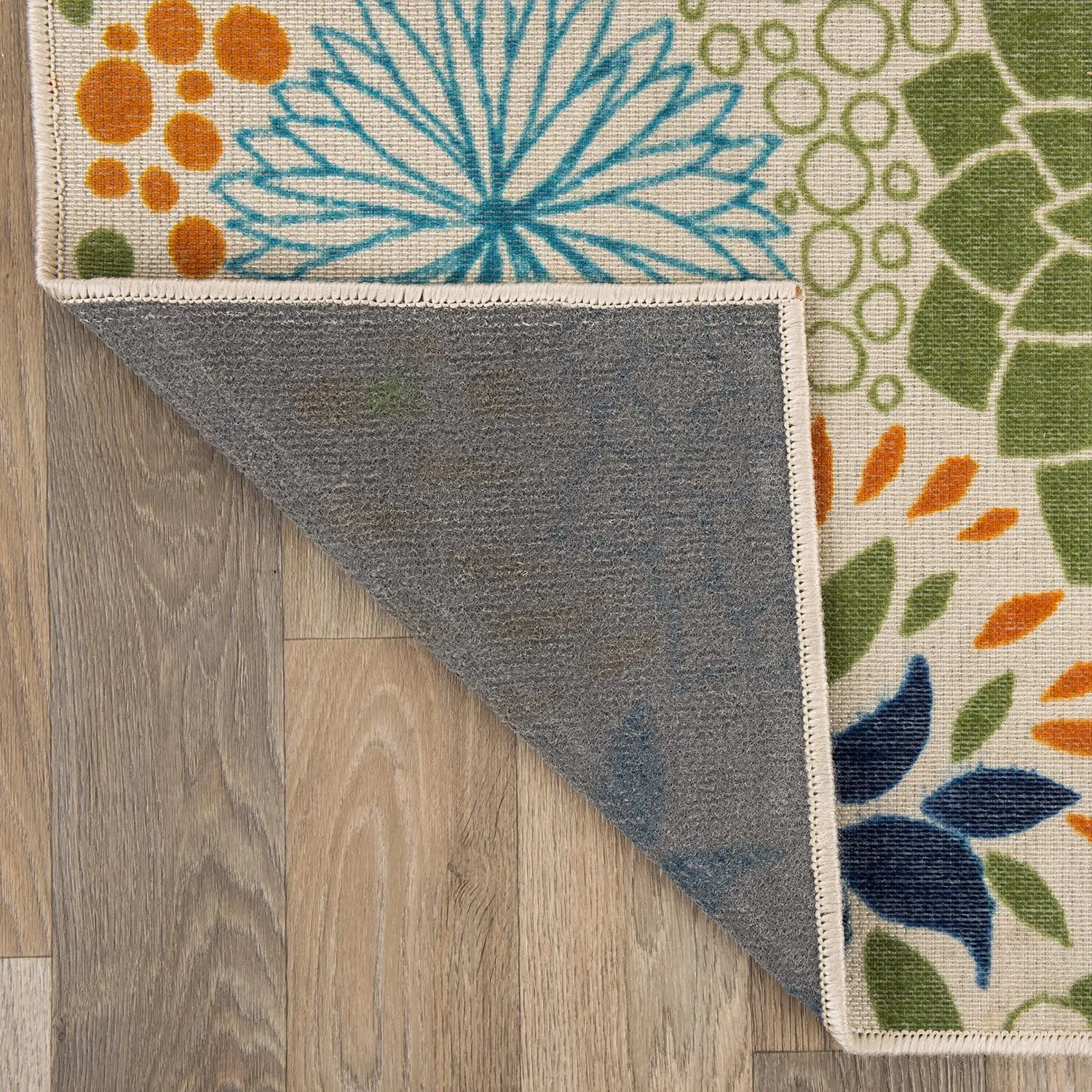 Rugshop Lipari Modern Floral Circles Non-Shedding Outdoor Rugs for Deck,Patio,Backyard Indoor/Outdoor Runner Rug 2' x 7' Multi