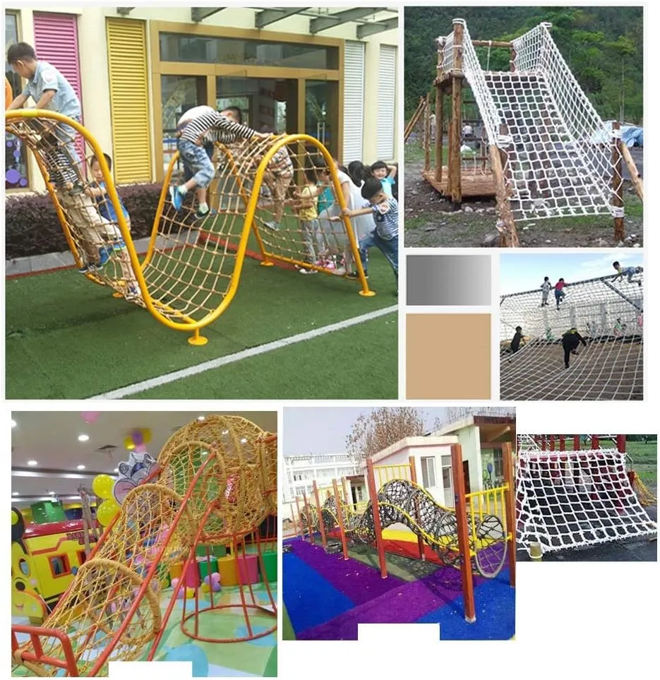 Safety Net Nylon Climbing Net Truck Trailer Nets Giant Heavy Duty Large Mesh for Kids Cargo Net Playground Rock Rope Ladder Swing Sets Climb Net Dia 8mm (Color : 10X10cm, Size : 1X1m/3.3X3.3ft)