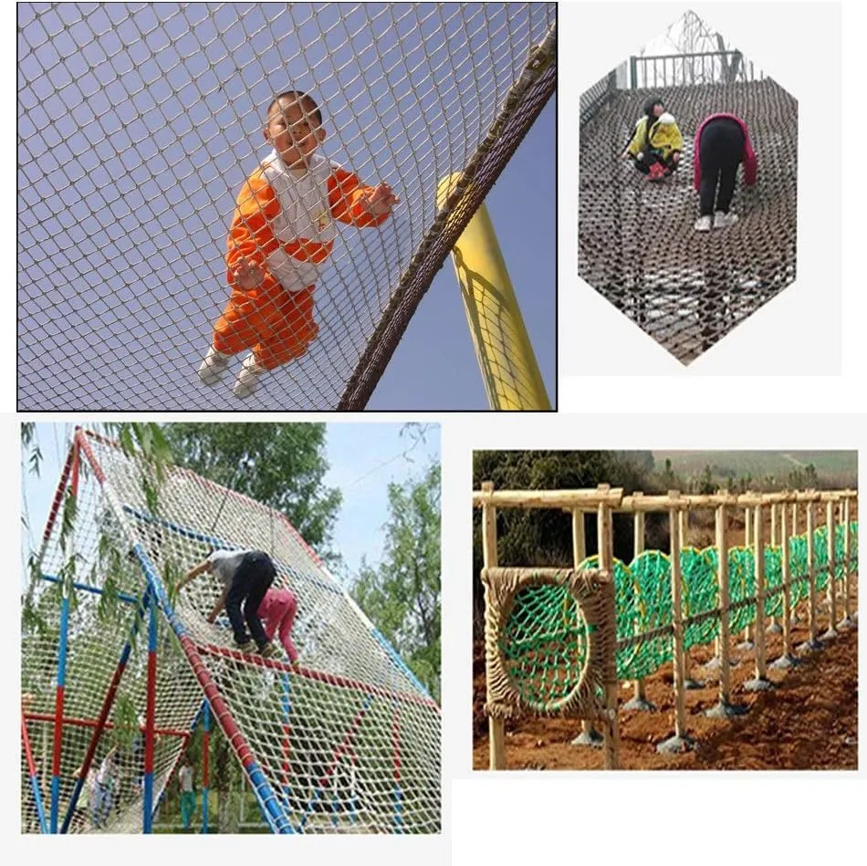 Safety Net Nylon Climbing Net Truck Trailer Nets Giant Heavy Duty Large Mesh for Kids Cargo Net Playground Rock Rope Ladder Swing Sets Climb Net Dia 8mm (Color : 10X10cm, Size : 1X1m/3.3X3.3ft)