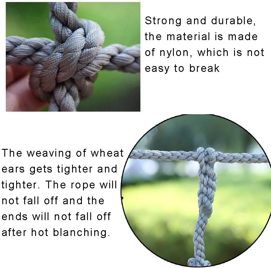 Safety Net Nylon Climbing Net Truck Trailer Nets Giant Heavy Duty Large Mesh for Kids Cargo Net Playground Rock Rope Ladder Swing Sets Climb Net Dia 8mm (Color : 10X10cm, Size : 1X1m/3.3X3.3ft)