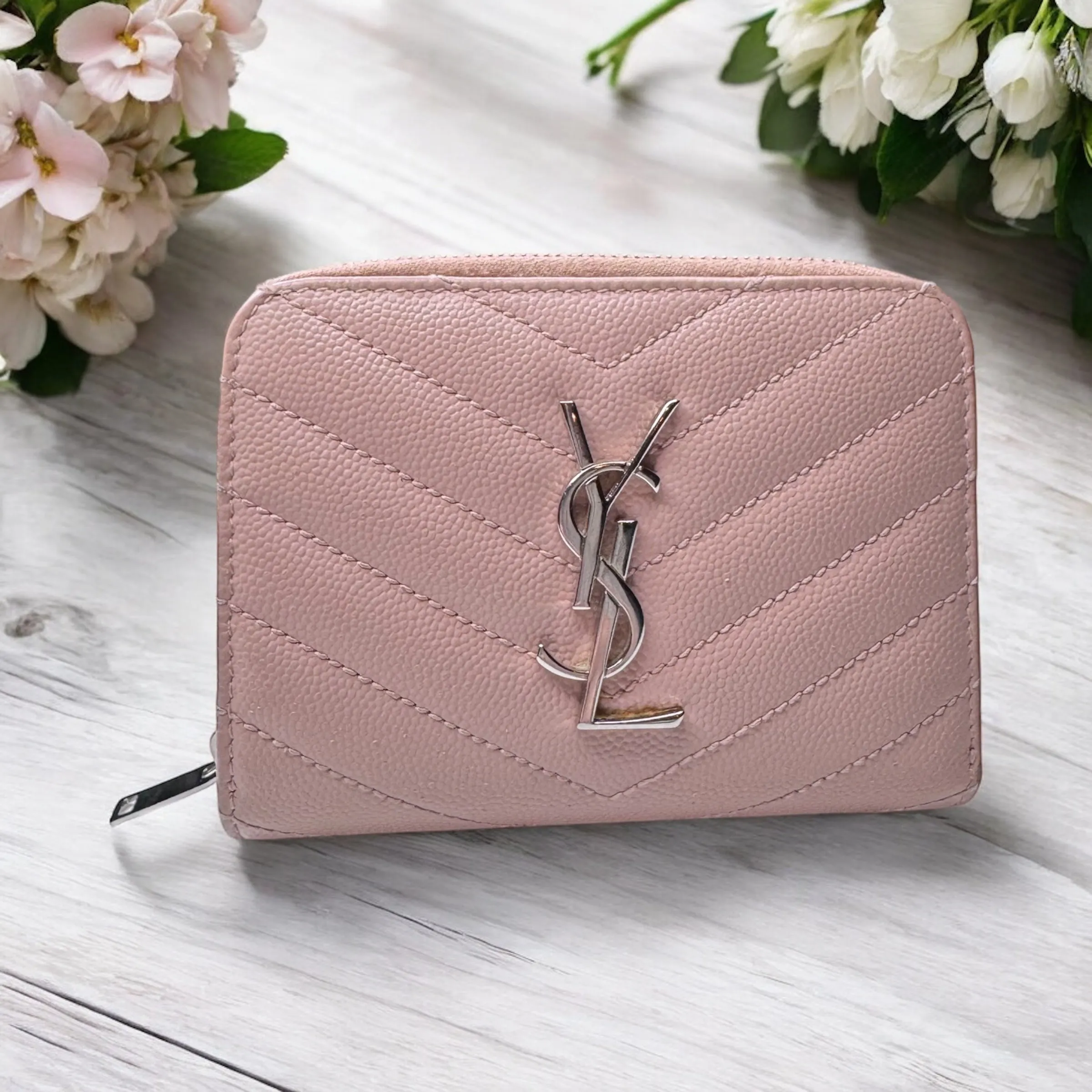 Saint Laurent Monogram Compact Wallet