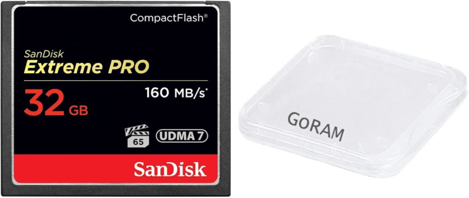 SanDisk 32GB Extreme Pro UDMA 7 Compact Flash Card 160MB/s SDCFXPS-032G Bundle with (1) GoRAM Plastic Case