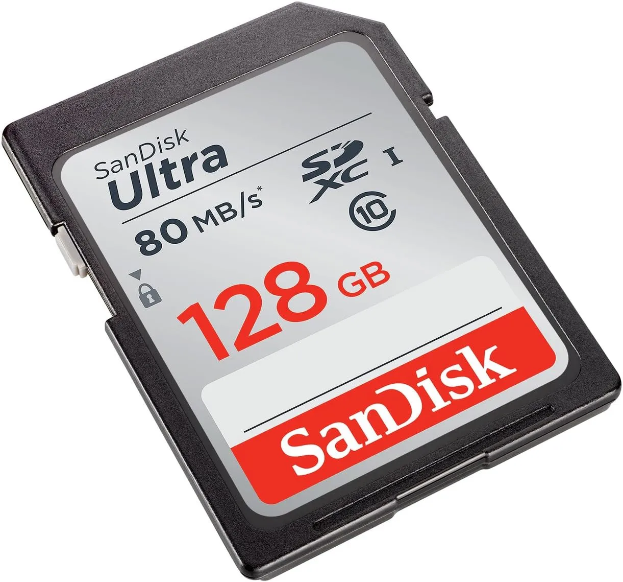 SanDisk Ultra 128GB SDXC UHS-I Memory Card up to 80MB/s (SDSDUNC-128G-GN6IN), Black