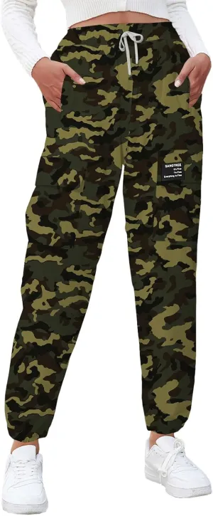 SANGTREE Girls & Women's Waterproof Outdoor Casual Cargo Jogger Pants