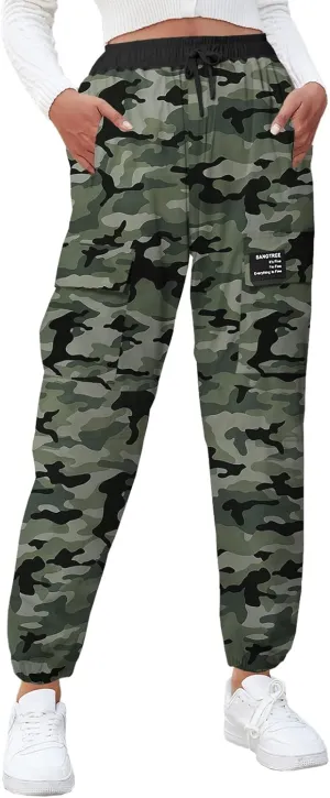 SANGTREE Girls & Women's Waterproof Outdoor Casual Cargo Jogger Pants