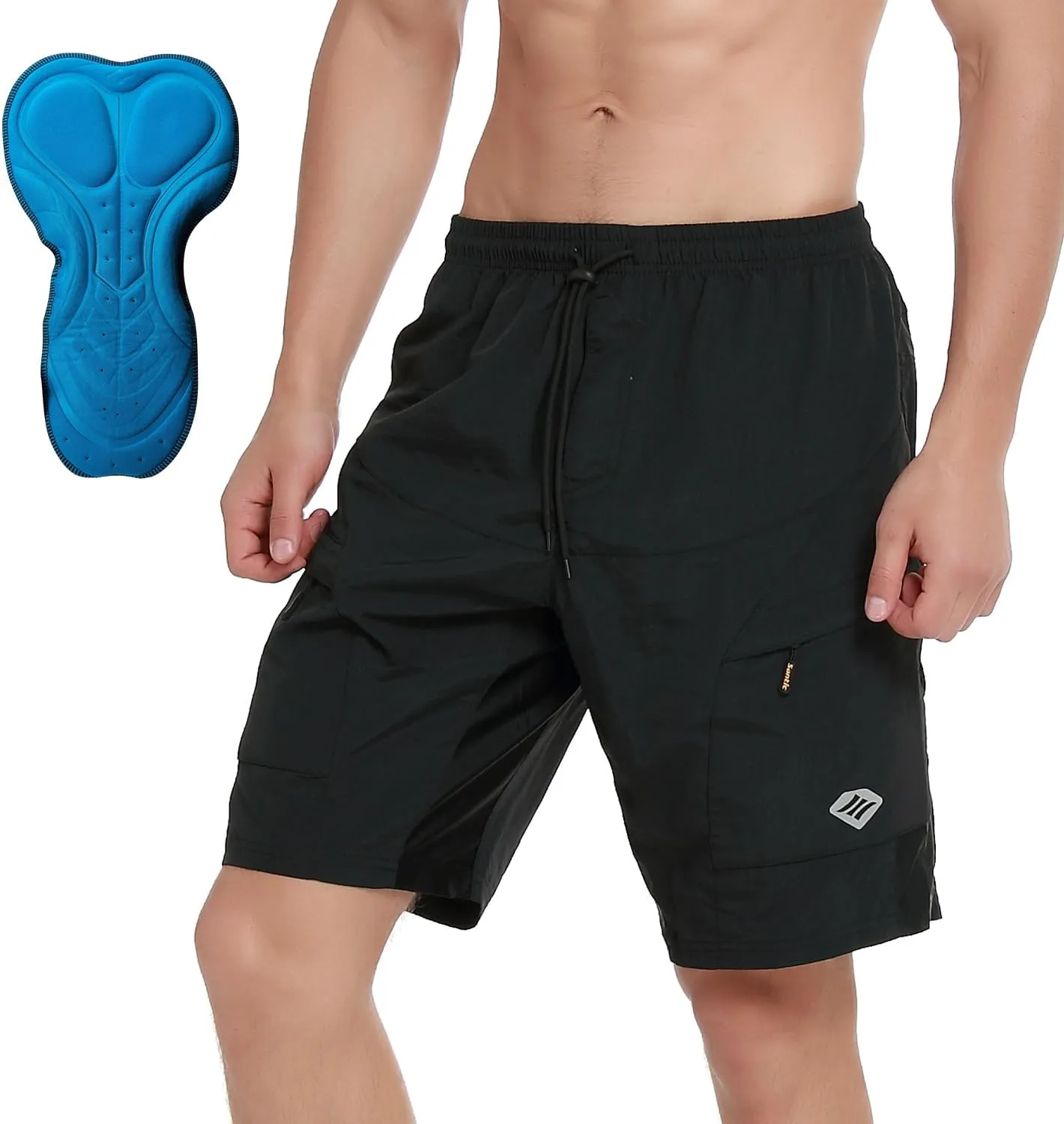 Santic Men's 3D Padded Mountain Bike Shorts Lightweight Cycling MTB Shorts