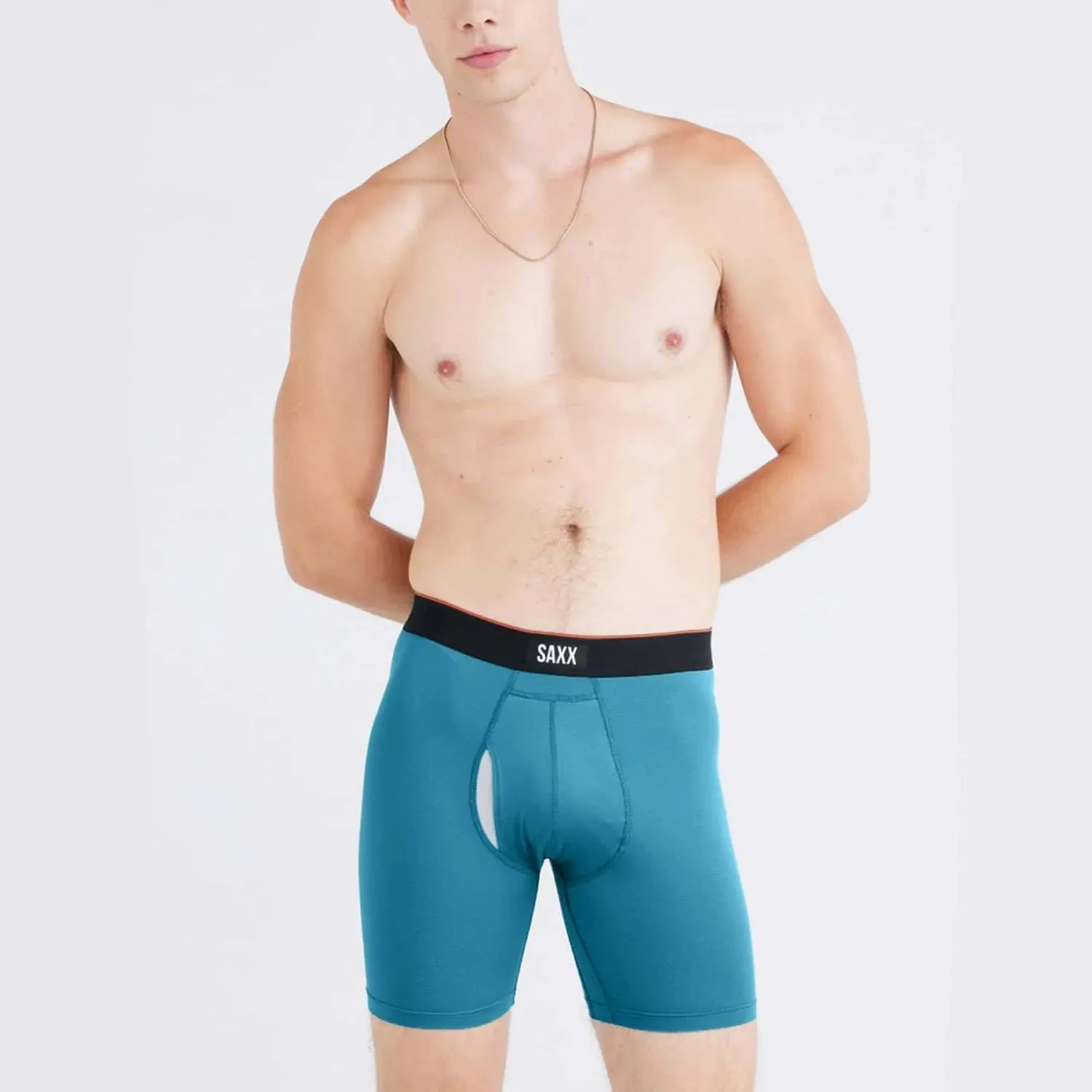 SAXX Underwear Co. Men's Underwear with Pouch Multi Sport Mesh Boxer Brief Fly 2Pk
