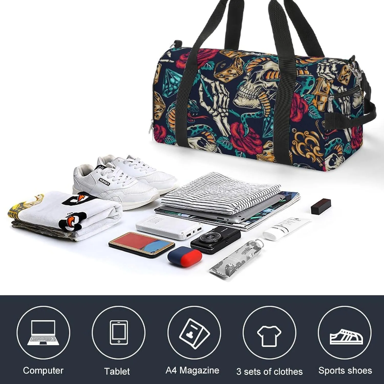 Scissors Magazine Bow Button Sewing Fitness Bag with Large Capacity Backpack And Waterproof Bag