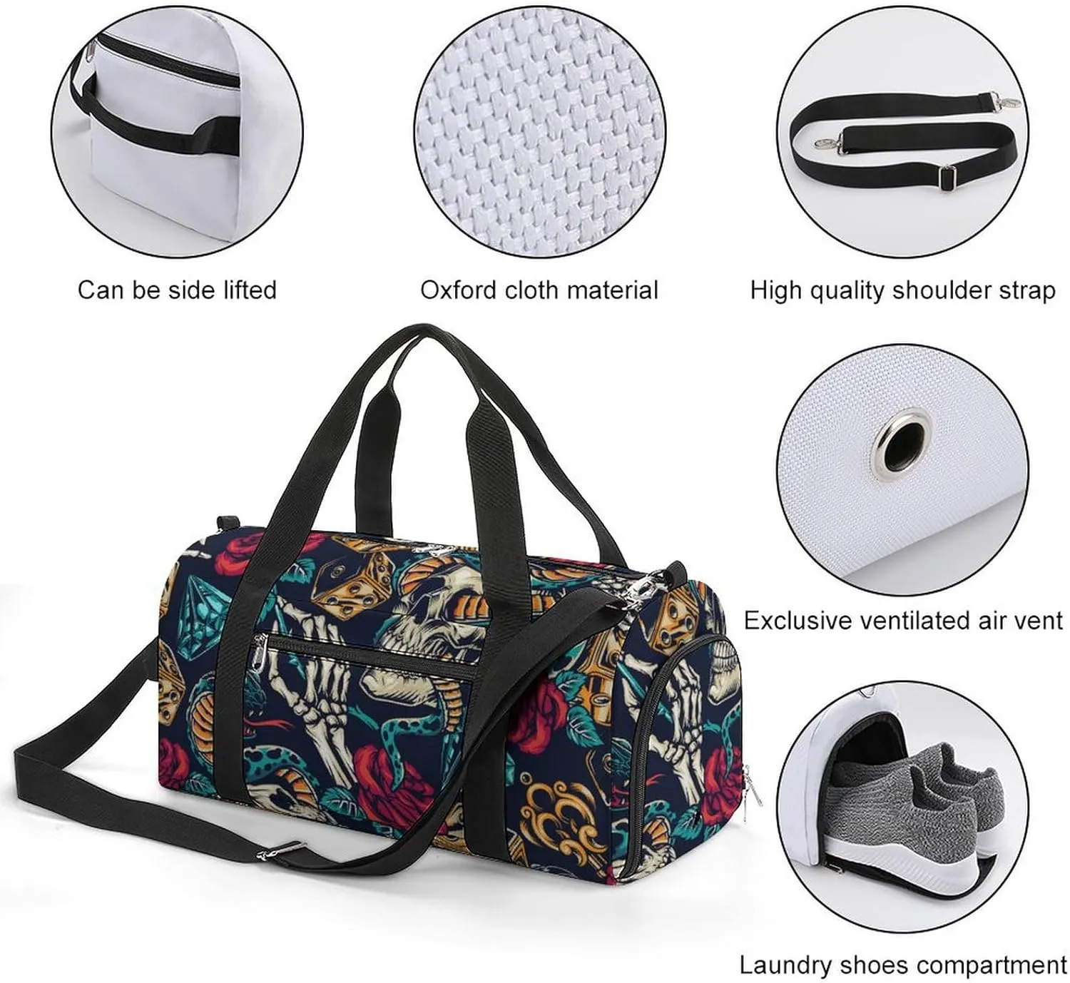 Scissors Magazine Bow Button Sewing Fitness Bag with Large Capacity Backpack And Waterproof Bag