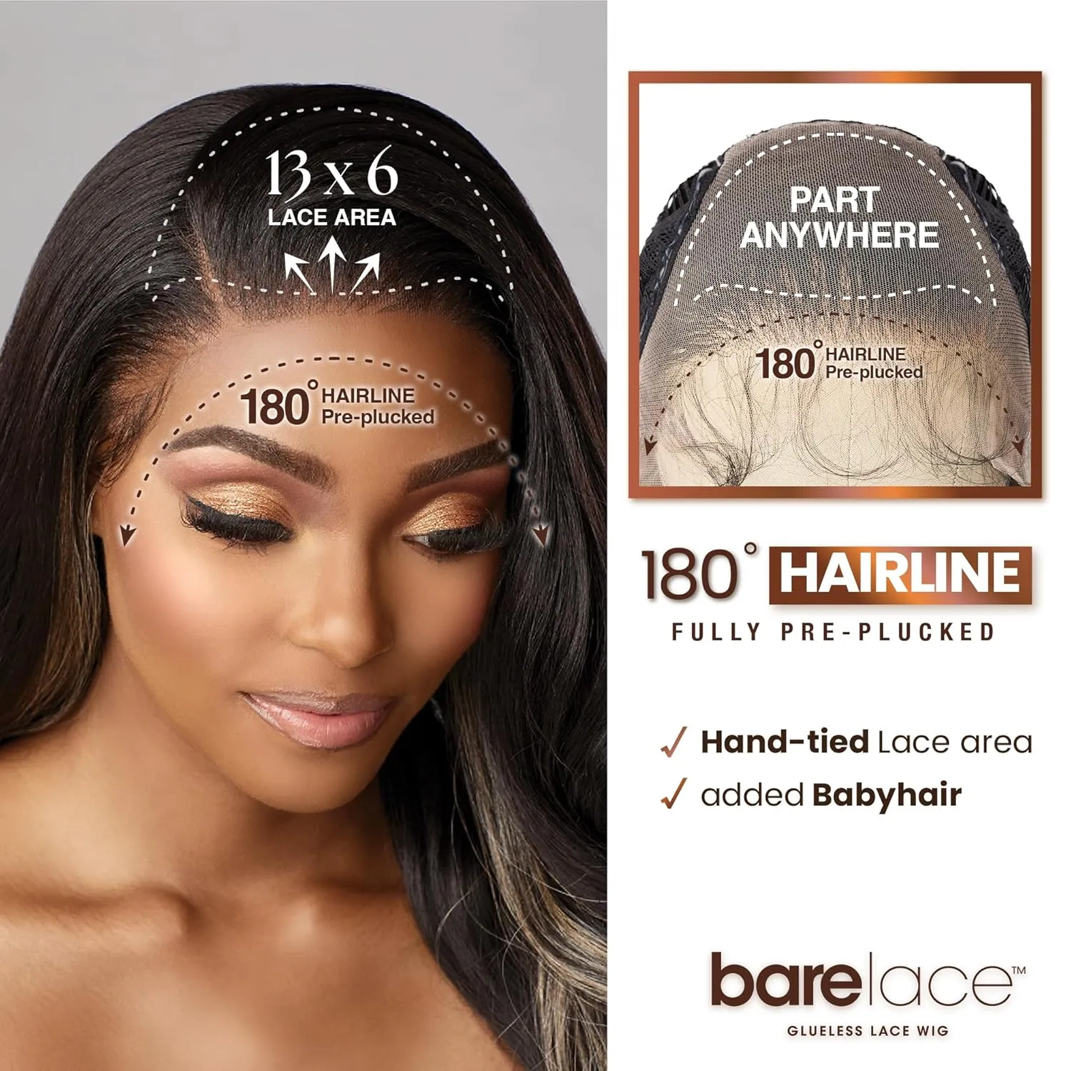 Sensationnel Bare Lace 13X6 Wigs - Unit 14 Lacefrontal Glueless Synthetic 180 Degree Preplucked Hairline (1B OFFBLACK)
