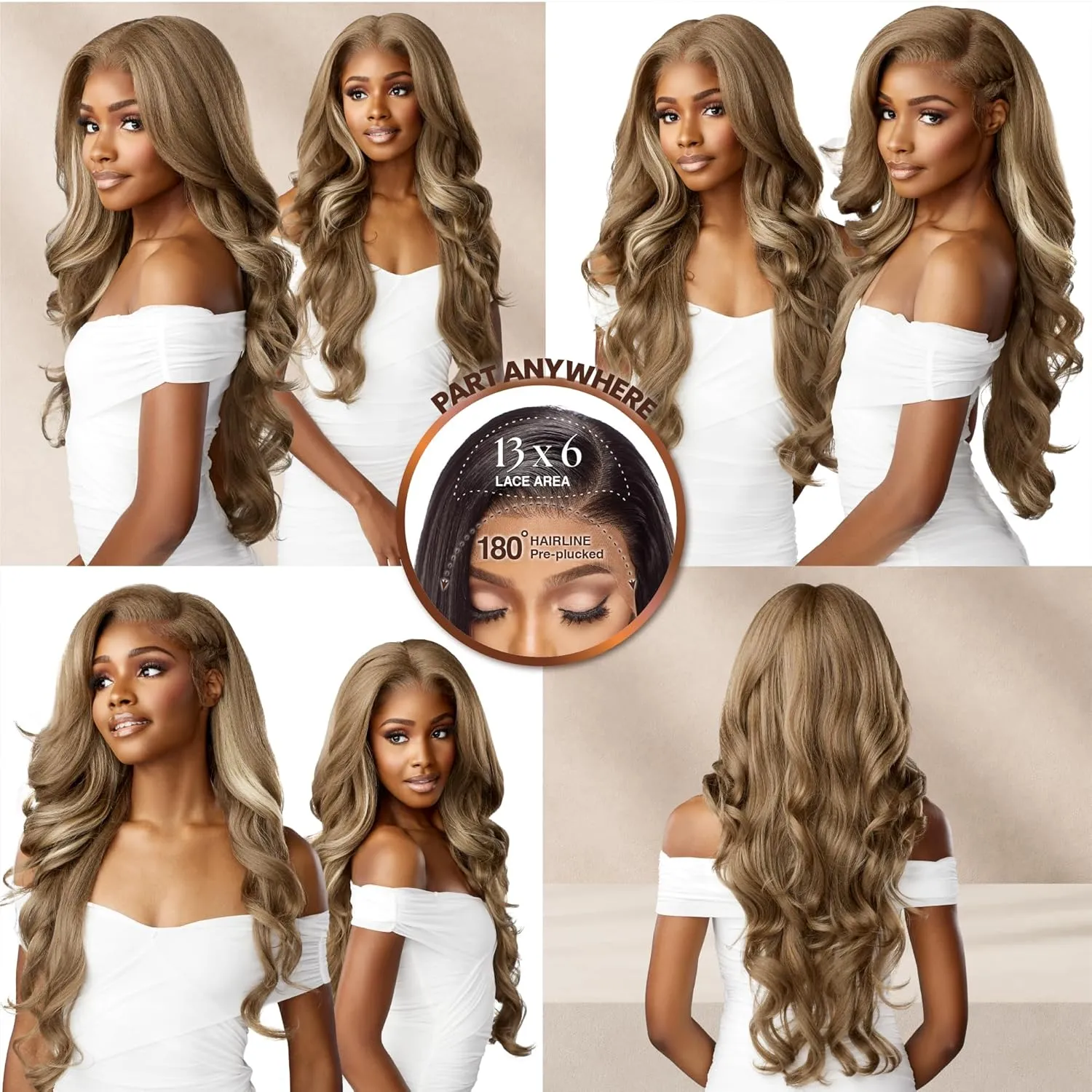 Sensationnel Bare Lace 13X6 Wigs - Unit 4 Lacefrontal Glueless Synthetic 180 Degree Preplucked Hairline (SH/BERRY)