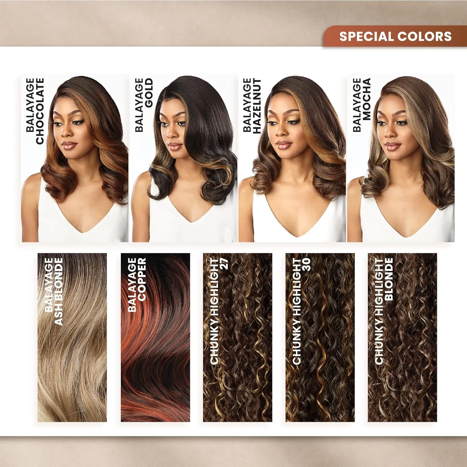 Sensationnel Bare Lace 13X6 Wigs - Unit 5 Lacefrontal Glueless Synthetic 180 Degree Preplucked Hairline (BALAYAGECHOCOLATE)