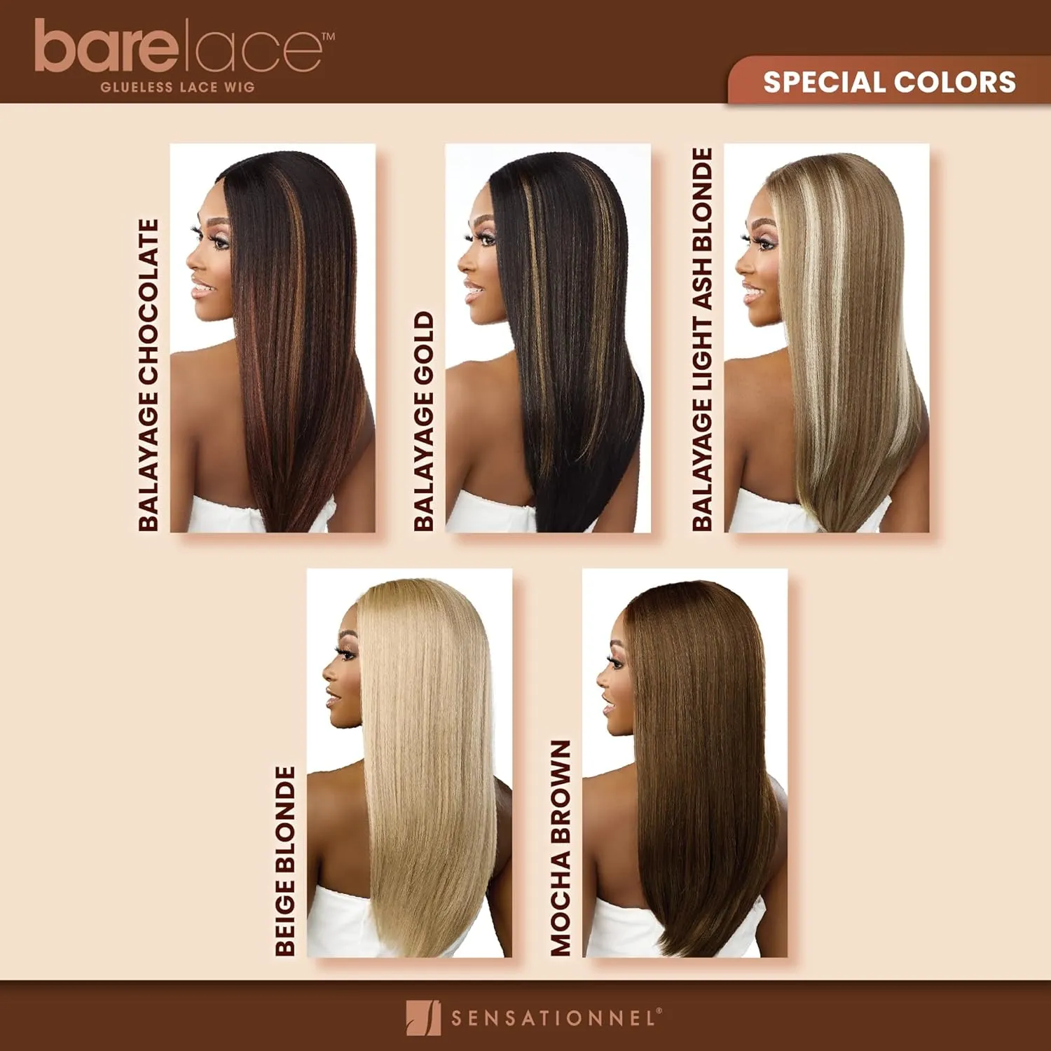 Sensationnel Bare Lace Fulllace Wig - Unit 4 Human Hair Blend All Lacefrontal Glueless Synthetic 180 Degree Preplucked Hairline (1 JETBLACK)