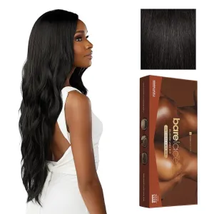 Sensationnel Bare Lace Fulllace Wig - Unit 5 Human Hair Blend All Lacefrontal Glueless Synthetic 180 Degree Preplucked Hairline (1B OFFBLACK)