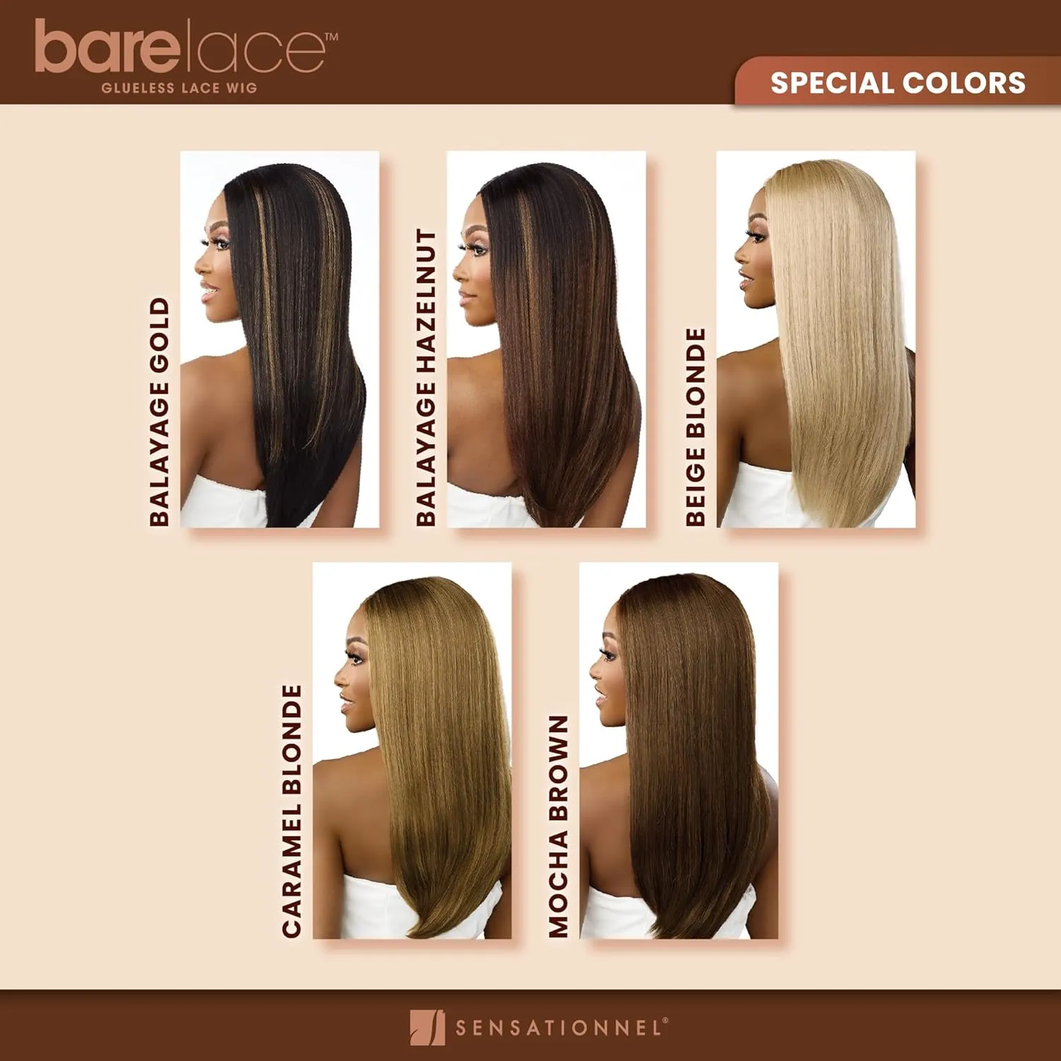 Sensationnel Bare Lace Fulllace Wig - Unit 5 Human Hair Blend All Lacefrontal Glueless Synthetic 180 Degree Preplucked Hairline (BEIGEBLONDE)