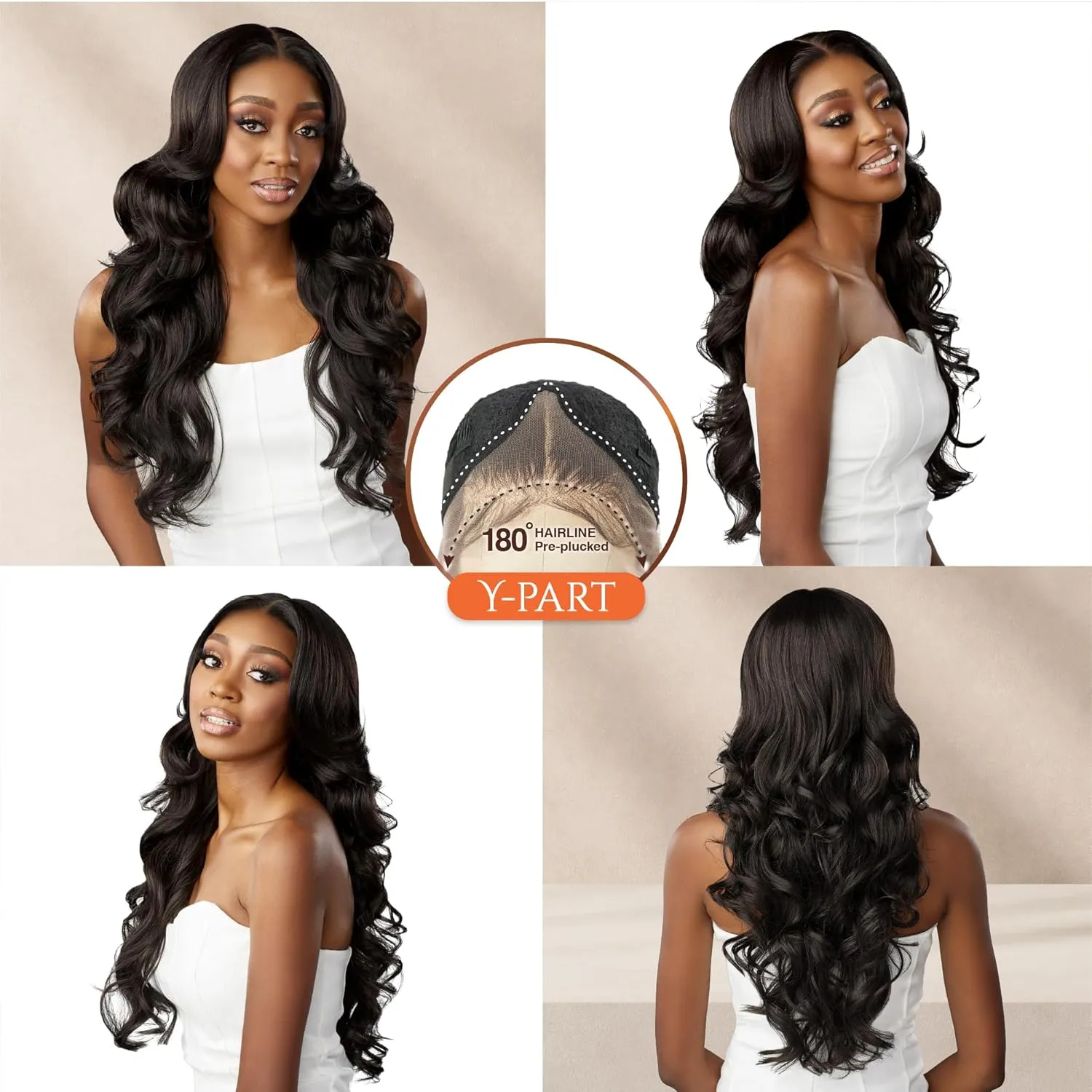 Sensationnel Bare Lace Ypart Lacewigs - Bilany Lacefront Glueless Synthetic 180 Degree Preplucked Hairline (SH/BERRY)