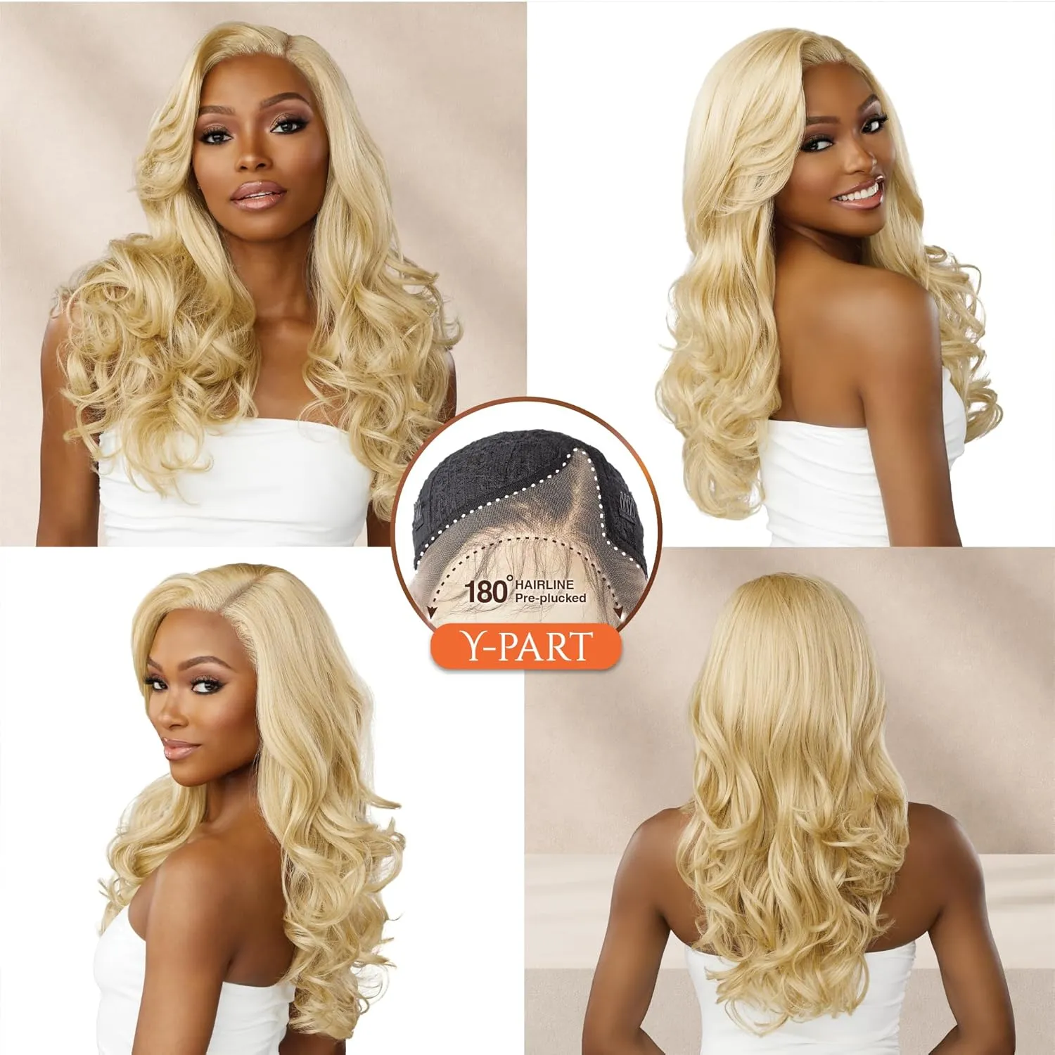 Sensationnel Bare Lace Ypart Lacewigs - Jordyn Lacefront Glueless Synthetic 180 Degree Preplucked Hairline (1 JETBLACK)