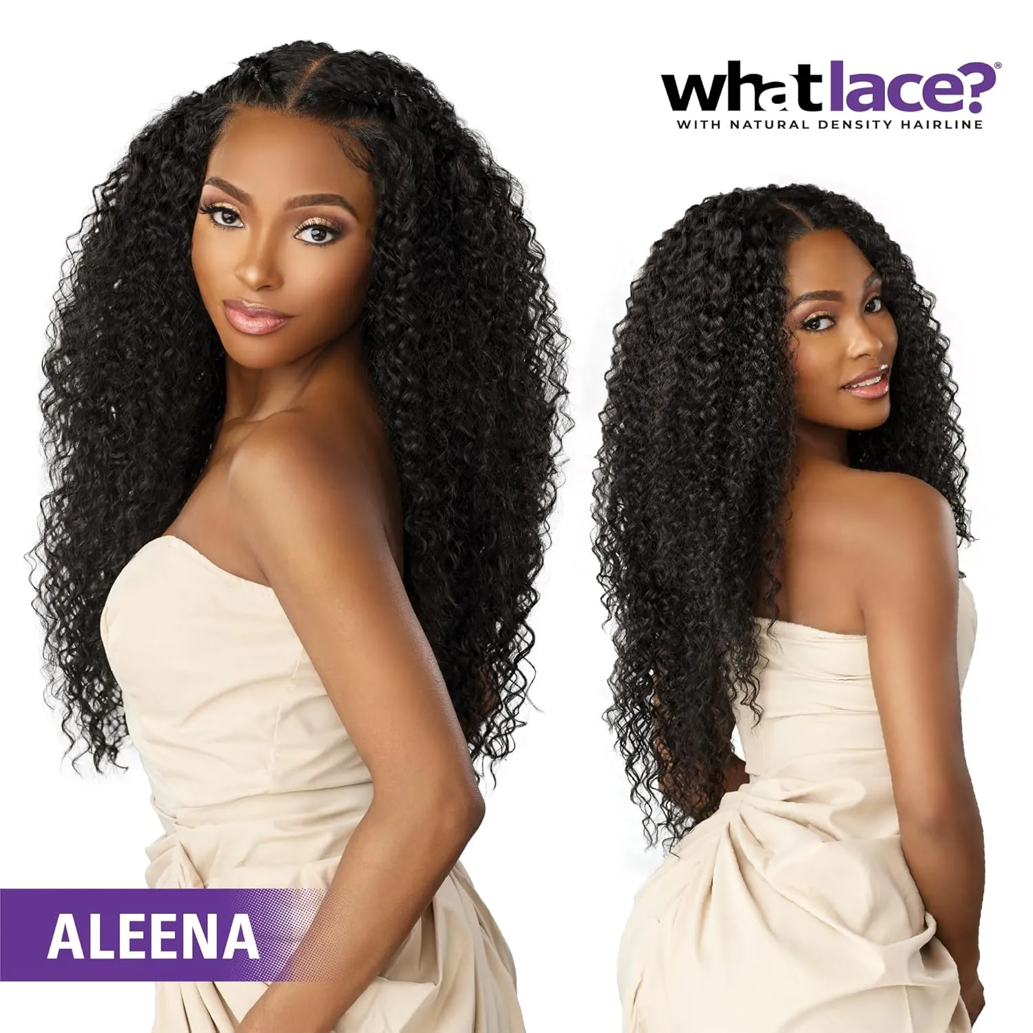 Sensationnel What Lace 13X6 Wigs - Aleena Lacefrontal Hand Tied Glueless Synthetic With Natural Density Preplucked Hairline (BALAYAGECHOCOLATE)