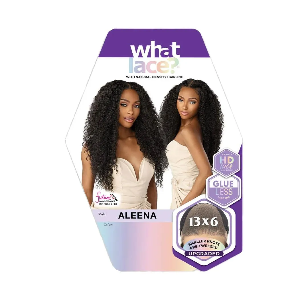 Sensationnel What Lace 13X6 Wigs - Aleena Lacefrontal Hand Tied Glueless Synthetic With Natural Density Preplucked Hairline (BALAYAGEDARKCHERRY)
