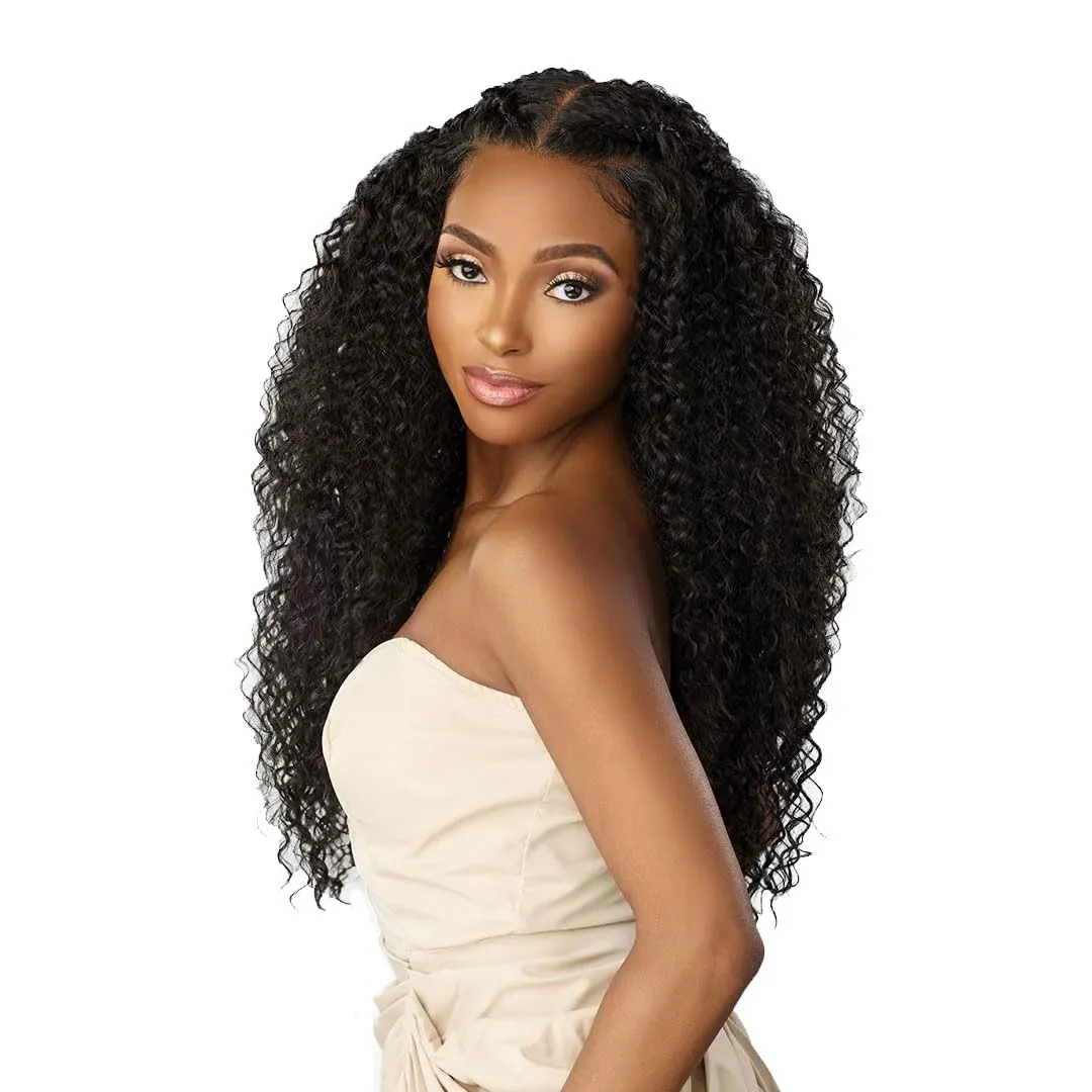 Sensationnel What Lace 13X6 Wigs - Aleena Lacefrontal Hand Tied Glueless Synthetic With Natural Density Preplucked Hairline (BALAYAGEDARKCHERRY)