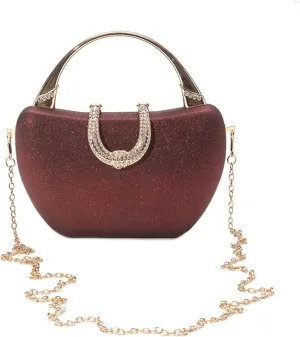 Sequin Clutch Bag for Women Rhinestone Evening Bag Sparkly Crystal Handbag Bridal Wedding Purse Glitter Shoulder Bag