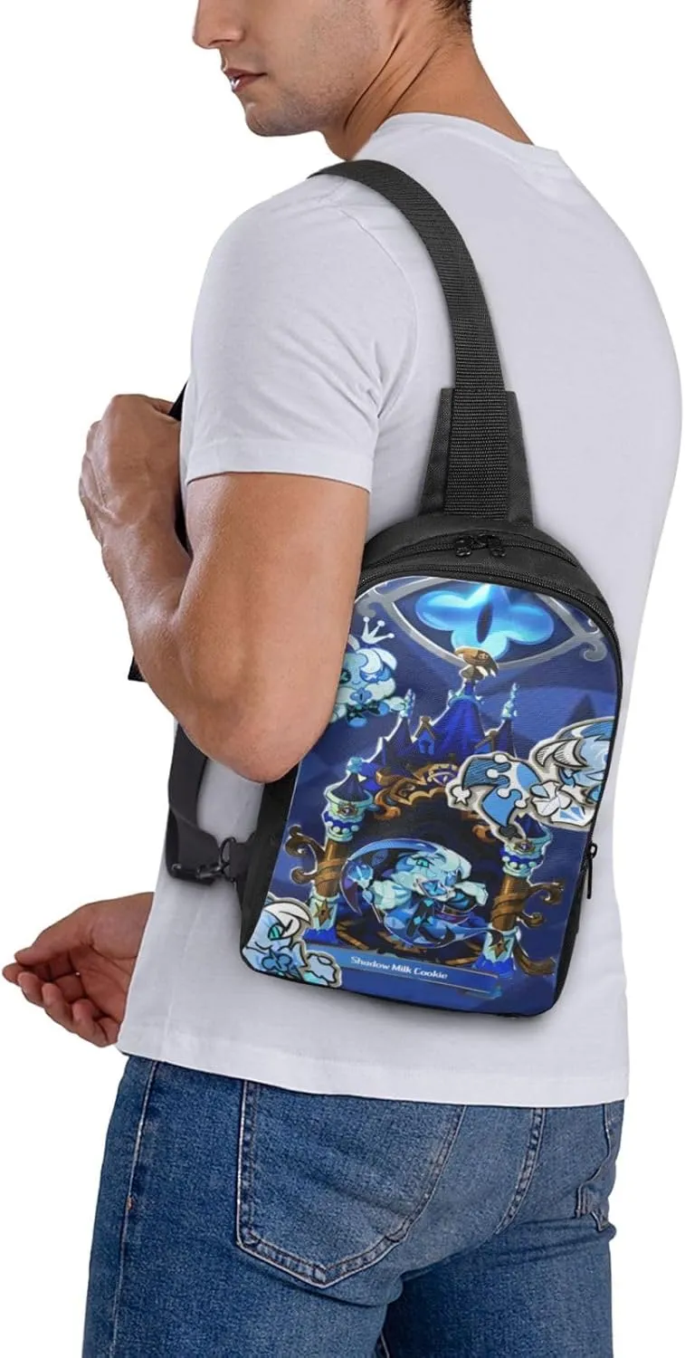 Shadow Milk Cookie Cartoon Print Children'S Sports Casual Fashion Crossbody Bag, Chest Bag