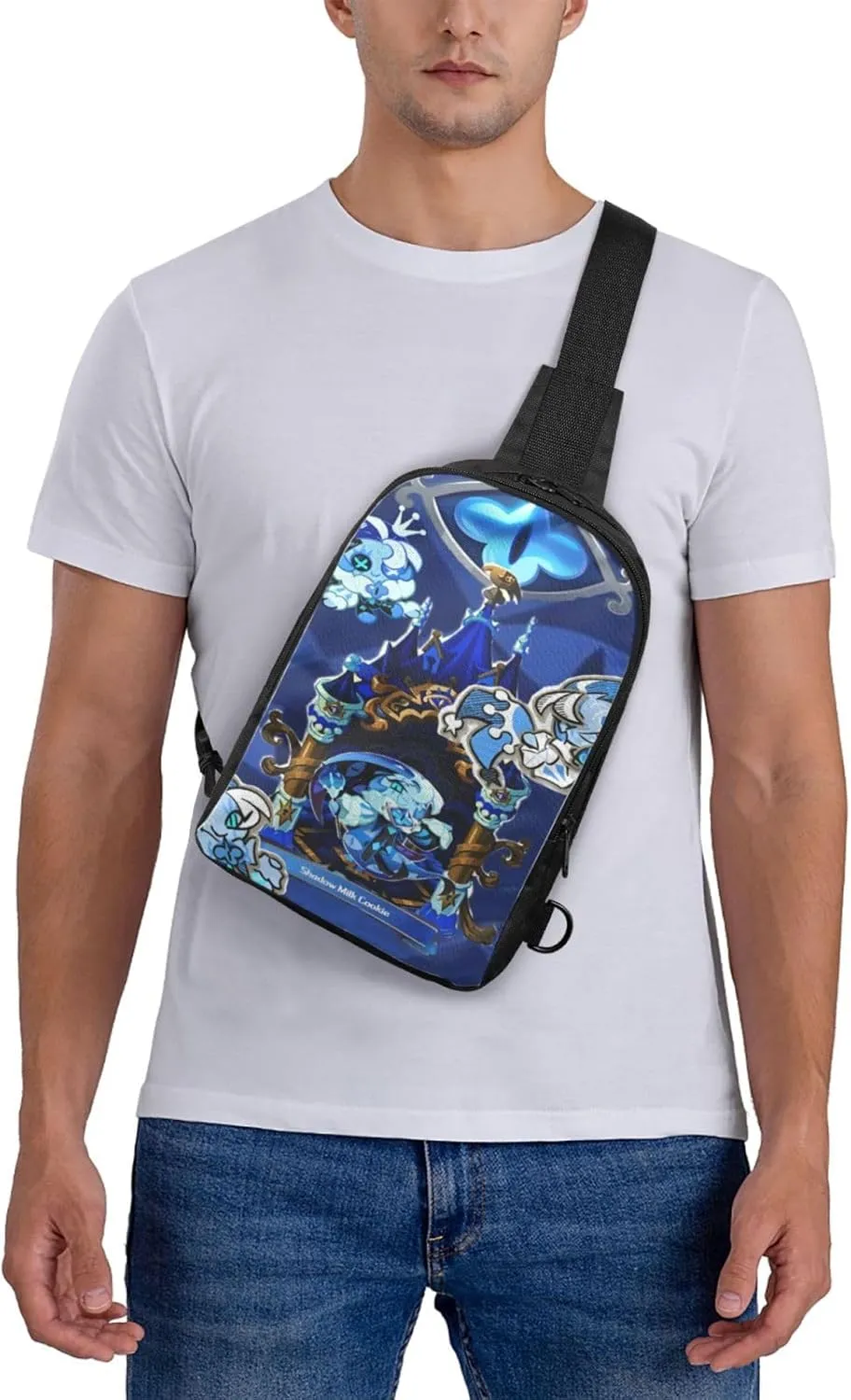 Shadow Milk Cookie Cartoon Print Children'S Sports Casual Fashion Crossbody Bag, Chest Bag