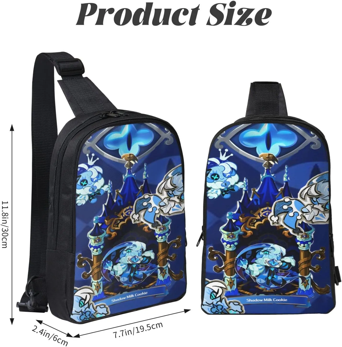 Shadow Milk Cookie Cartoon Print Children'S Sports Casual Fashion Crossbody Bag, Chest Bag