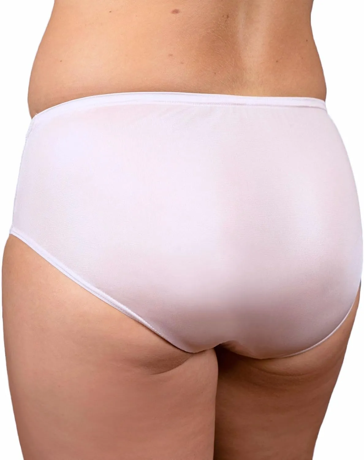 Shadowline Women's Hidden Elastic Nylon Hipster Panty 3-Pack