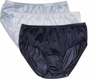 Shadowline Women's Hidden Elastic Nylon Hipster Panty 3-Pack