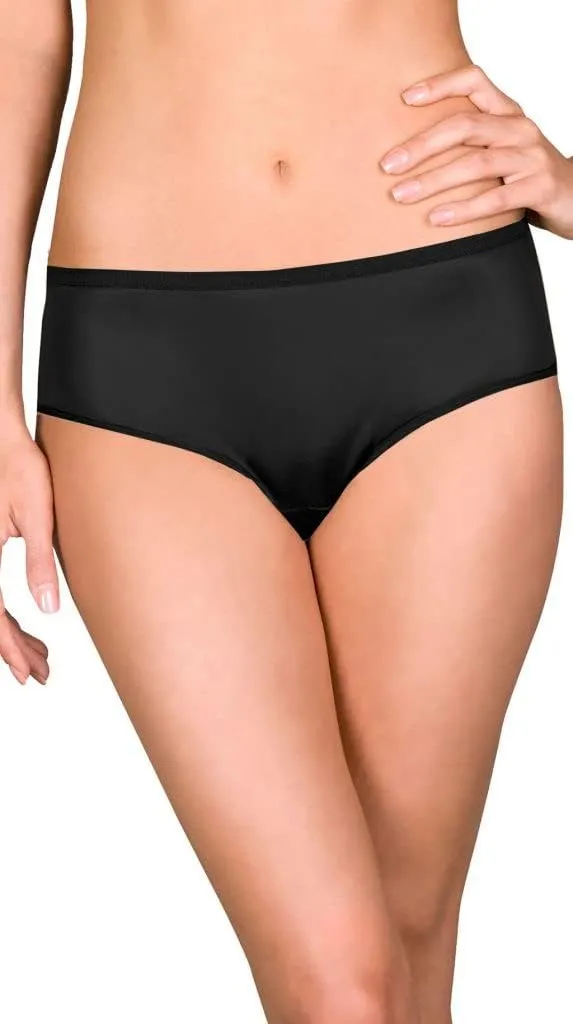 Shadowline Women's Hidden Elastic Nylon Hipster Panty 3-Pack