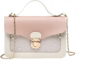 Shoulder Bag,PU Leather Fashion Princess Crossbody Bag,Chain Detachable Three-Layer Interlayer Bag