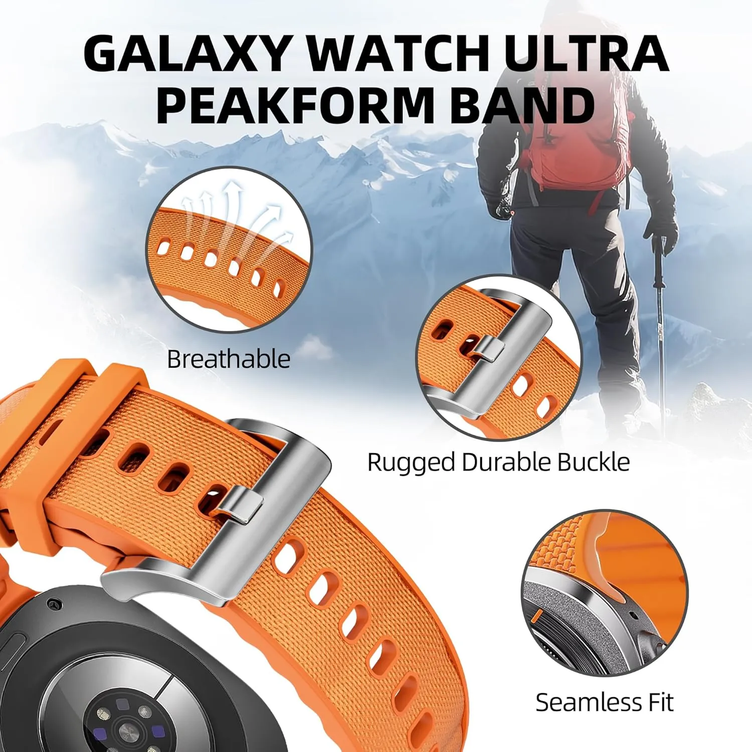 Silicone Nylon Band For Samsung Galaxy Watch Ultra Strap 47mm Functional Sport Strap Bracelet Watchbands