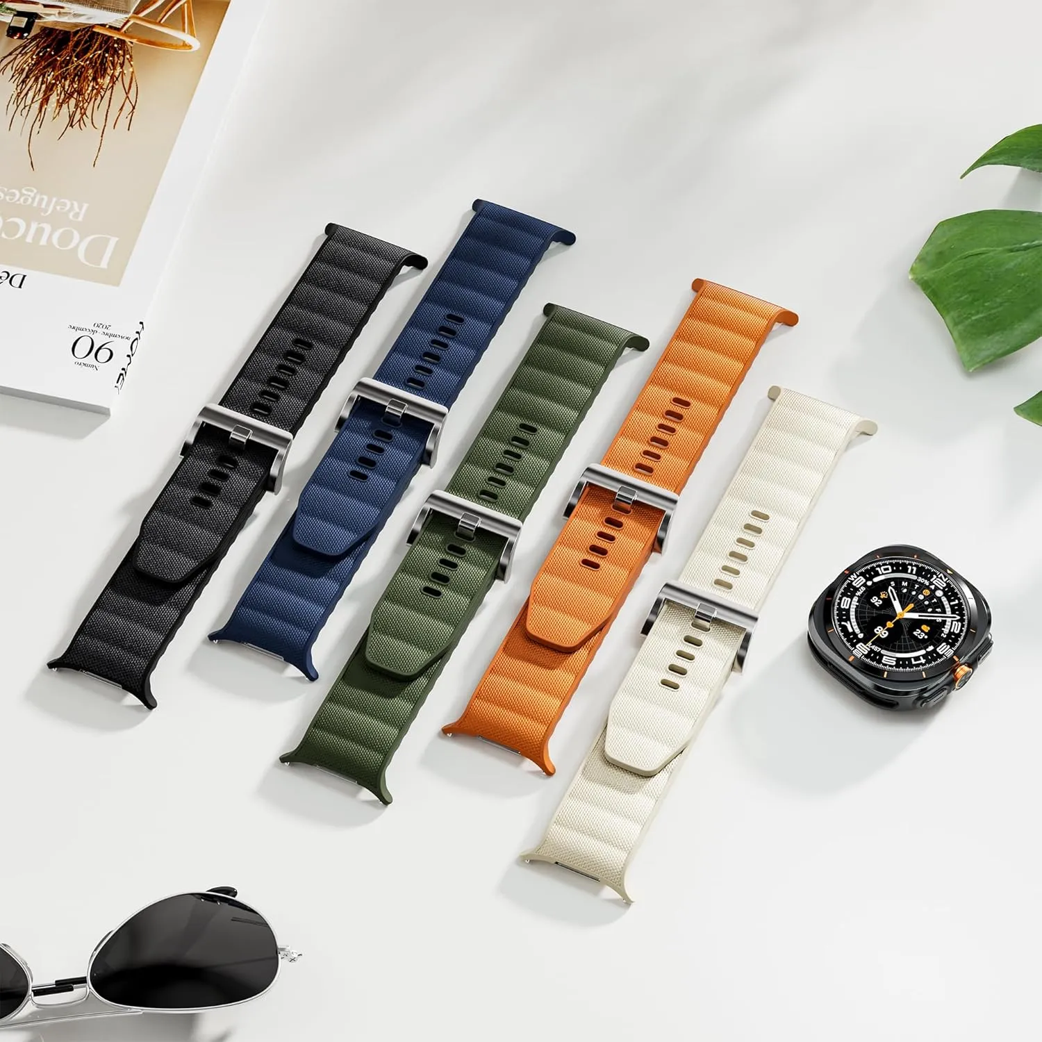 Silicone Nylon Band For Samsung Galaxy Watch Ultra Strap 47mm Functional Sport Strap Bracelet Watchbands