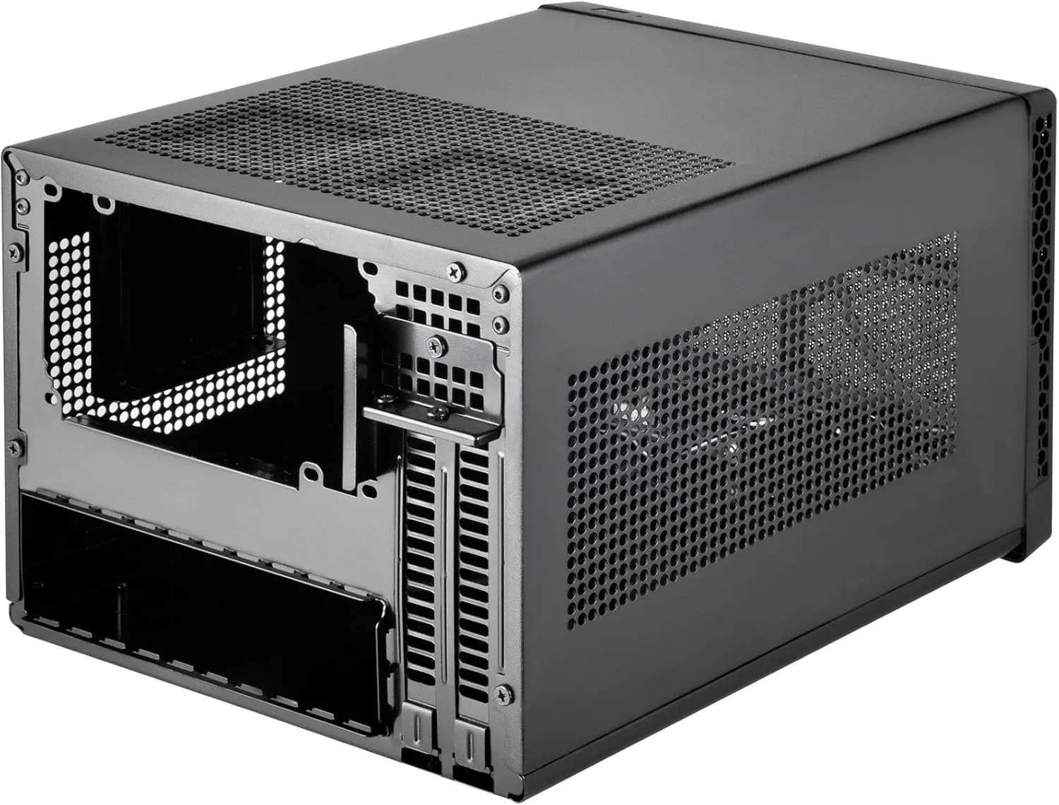 SilverStone Technology Ultra Compact Mini-ITX Computer Case with Mesh Front Panel Black (SST-SG13B-USA)