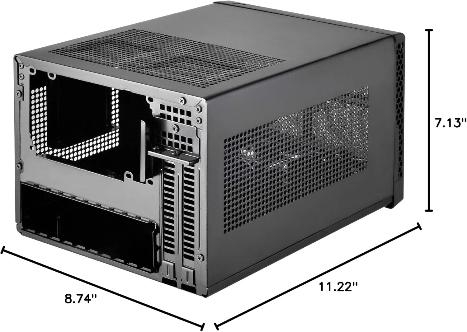 SilverStone Technology Ultra Compact Mini-ITX Computer Case with Mesh Front Panel Black (SST-SG13B-USA)