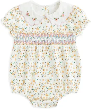Simplee kids Baby Infant Girls Cotton Short Sleeve Summer Ruffle Romper 3-24 Months