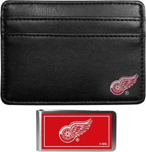 Siskiyou Sports NHL Detroit Red Wings Weekend Wallet & Color Money Clip, Black, One Size