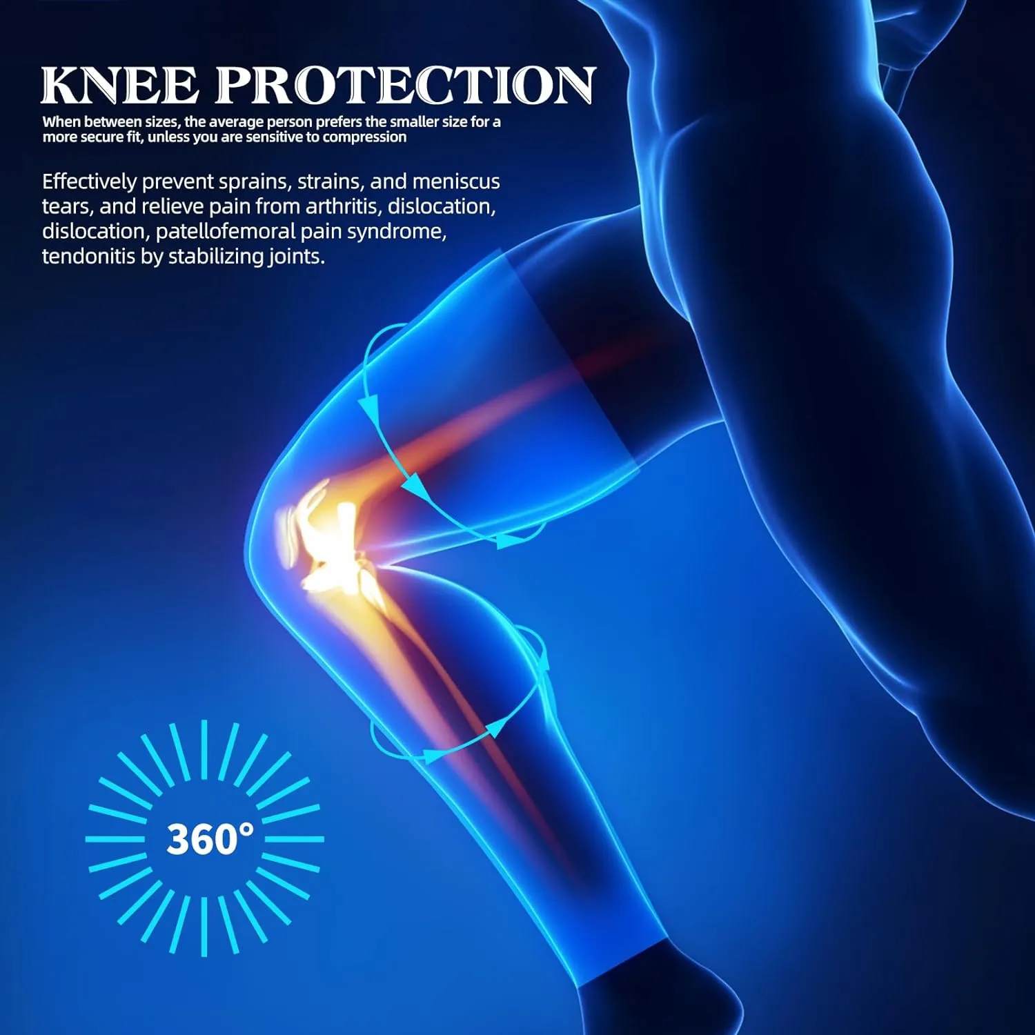 SKDK Copper Full Leg Sleeves Long Compression Leg Sleeve Knee Sleeves Protect Leg for Knee Pain Relief, Workout and Sports