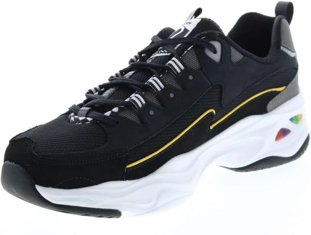 Skechers DLites 4.0 - Fast Drive Womens Fashion Trainers, Black/Multi - 7.5 US